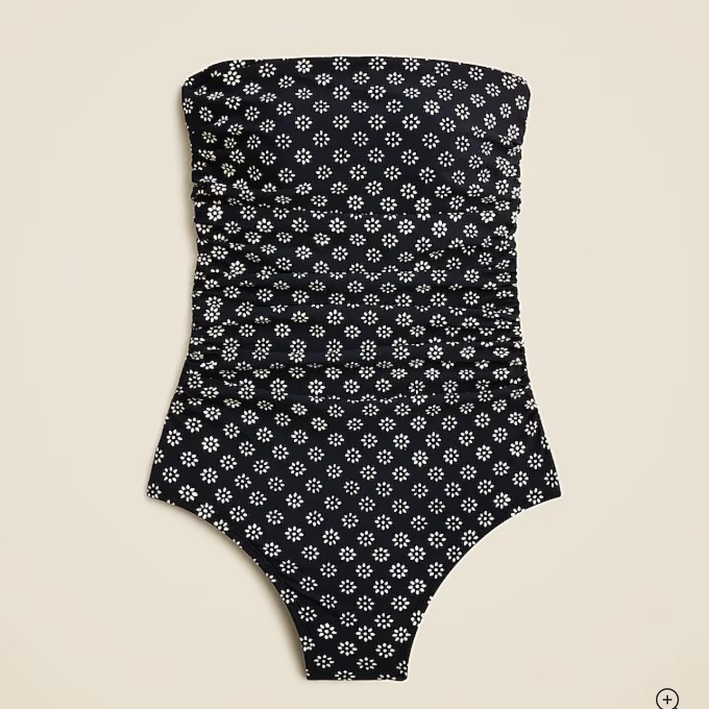 NWT J. Crew Gemma Ruched Bandeau Swimsuit - Picture 2 of 10